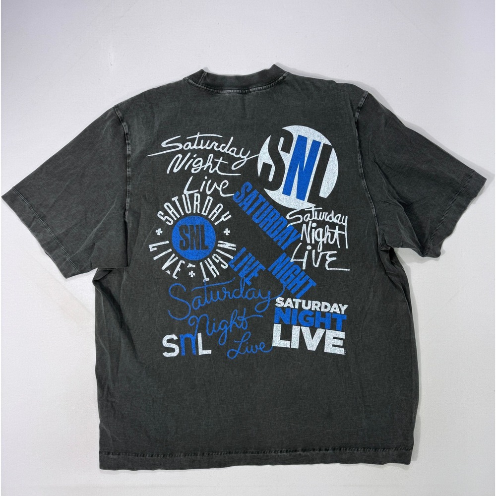 Abercrombie & Fitch SNL Saturday Night Live Graphic Tee Grey Mens L Heavyweight